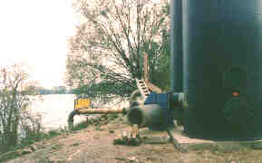 2 x 150 m³/h-Strippanlagen zur Reinigung von CKW- und BTX-belastetem Grundwasser während einer Baumaßnahme